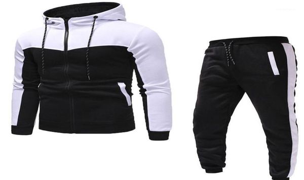 

hoodie pants sets tracksuit jogging sweatsuit activewear mens tracksuit set hoodies joggers set fall winter gym active wear12487358, Gray