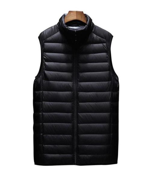 

men039s vests mens jacket sleeveless vest winter fashion male cottonpadded coats men stand collar thicken waistcoats clothing1878587, Black;white