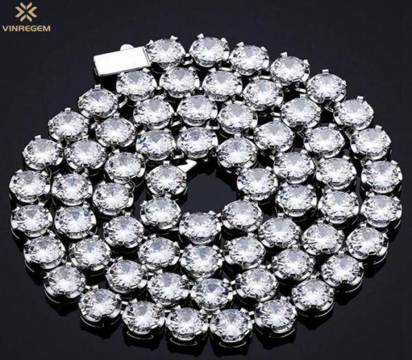 

chains vinregem hip hop rock 925 sterling silver 5 mm created moissanite gemstone tennis chain necklace bracelets fine jewe5935279