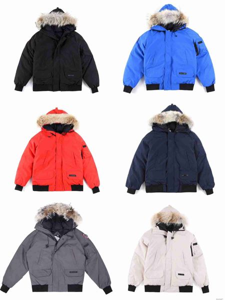 

designer goosie down jacket cg winter fit warm canadas luxury jackets ruff men winter warm goosing coat exterior size xs-xxl, Black