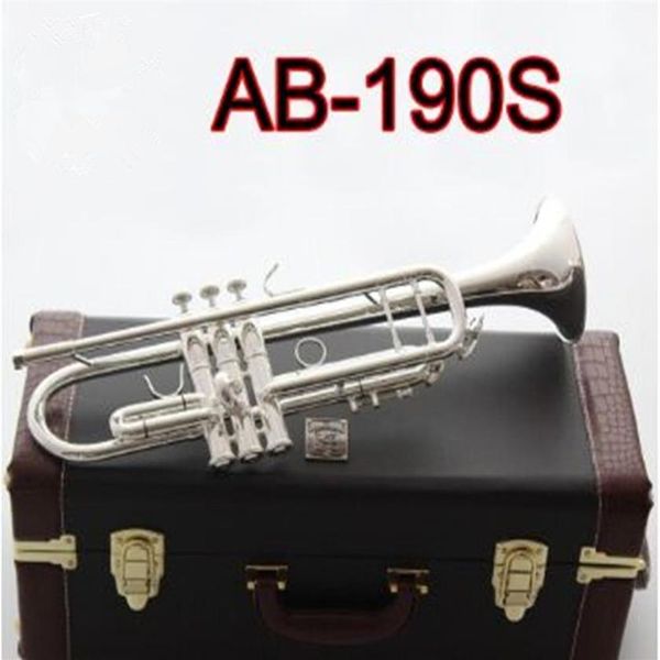 

high-quality bach american ab-190s trumpet silver plated gold trumpete professional musical instruments with beautiful case s310e