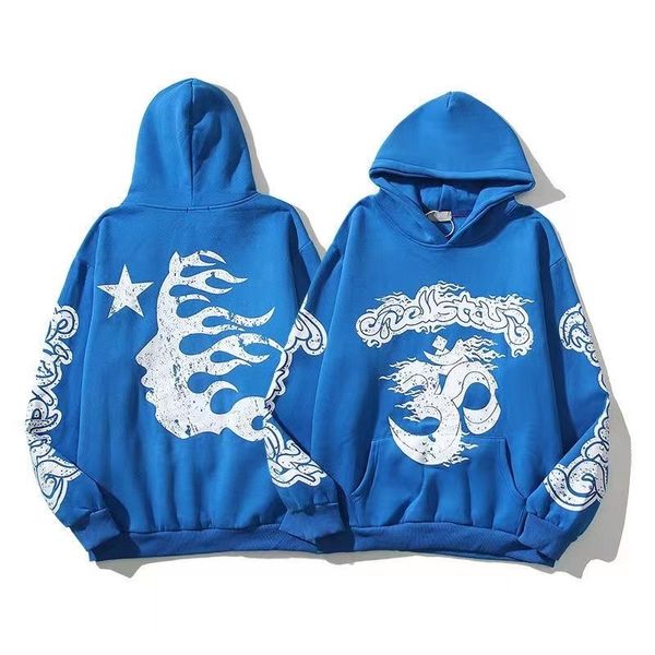 

hoodie designer hellstar hoodie luxury hoodie hellstar men pullover flash long sleeve street hip-hop sweatshirts blue red grey black white y