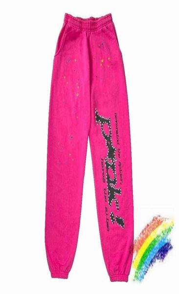 

red web pattern jogging pants men women pants joggers foam printing drawstring pants t2207216290842, Black