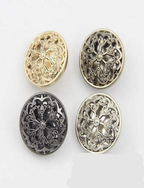 

buttons 18202225mm metal flower design for sweater coat shirt jacket handmade gift box scrapbook craft diy sewing accessories2161592, Black