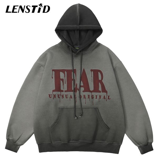 

mens hoodies sweatshirts autumn men oversized pullover hip hop vintage letter graphic print streetwear harajuku casual cotton hooded 230808, Black
