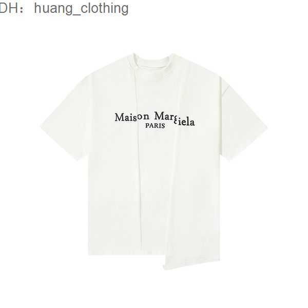 

maisons margielas margielas t-shirt men's cause and effect mm6 printed designer women's breathable cotton fashion trend short slee, White;black