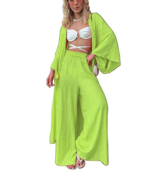 

women two piece sets long sleeve jacket coat and wide leg pants african women039s casual loose 2 piece set tn25831325, White