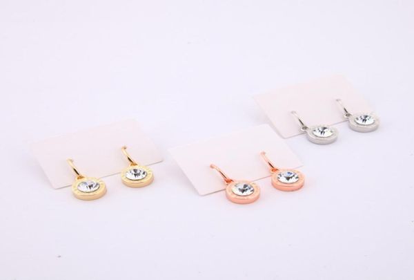 

round crystal charm earrings big diamond hook earring with cards2467771, Golden