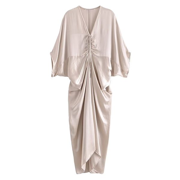

urban dresses traf women's dress silk satin long shirt dress party holiday nightclub prom focus beach youth and midlife women's dr, White;black