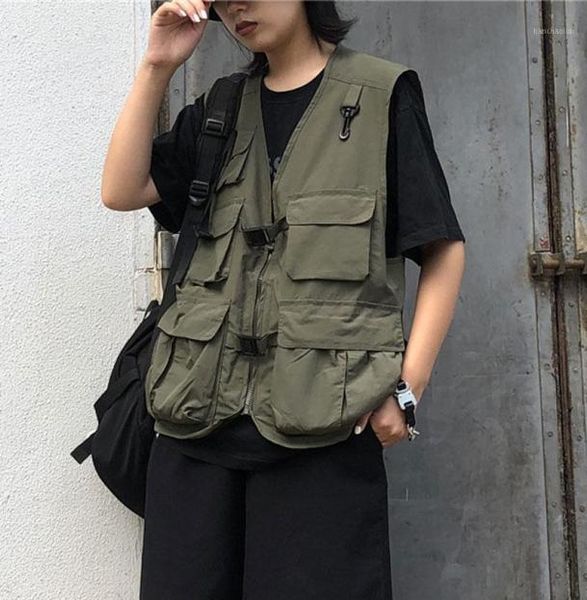 

men women outdoor fishing vest casual urban outdoor utility vest multifunctional hiking pography waistcoat pockets jackets19127904, Gray;blue