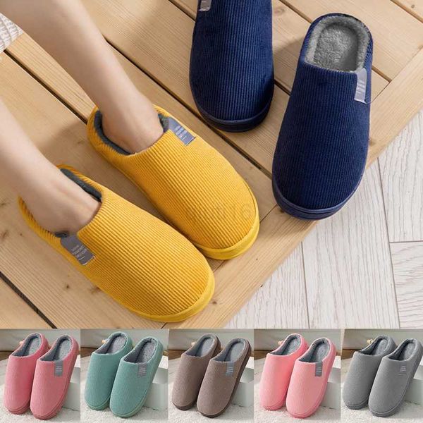 

slippers winter indoor warm home slippers couples bedroom cartoon non-slip soft bottom slippers women, Black