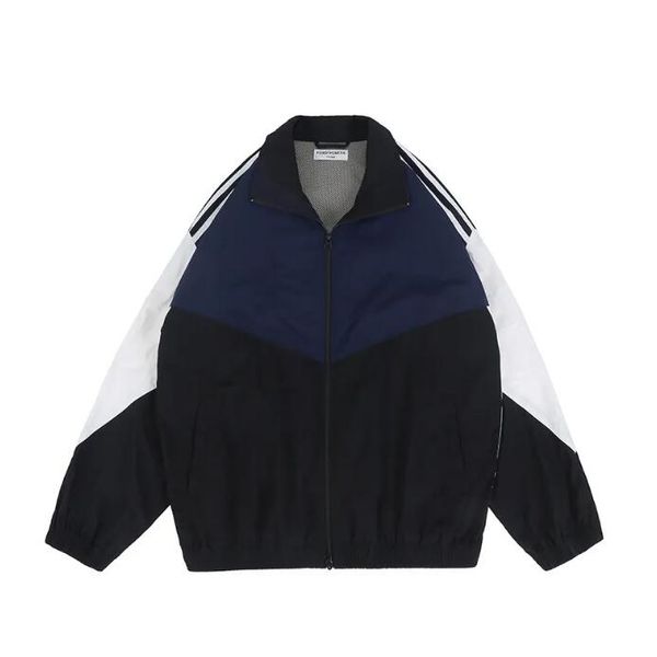 

stand collar jacket blue black coats men women m l xl, Black;brown
