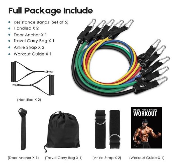 

resistance bands set exercise door anchor legs ankle straps for bodybuilding training physical therapy home fitness workouts2446402