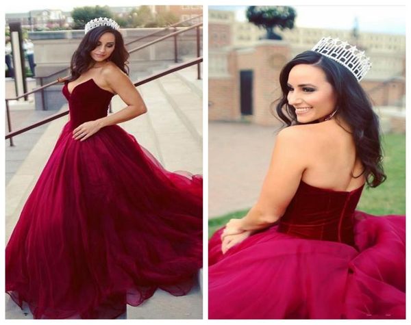 

gorgeous burgundy prom dresses long 2018 sweetheart velvet and organza celebrity evening gowns arabic formal wear party dress vest1418863, Black