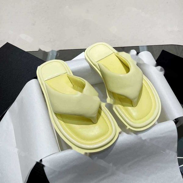 

designer slippers women sandals rubber platform slipper chunky flip flops luxury flat mules thick bottom square sandal sheepskin leather sho, Black