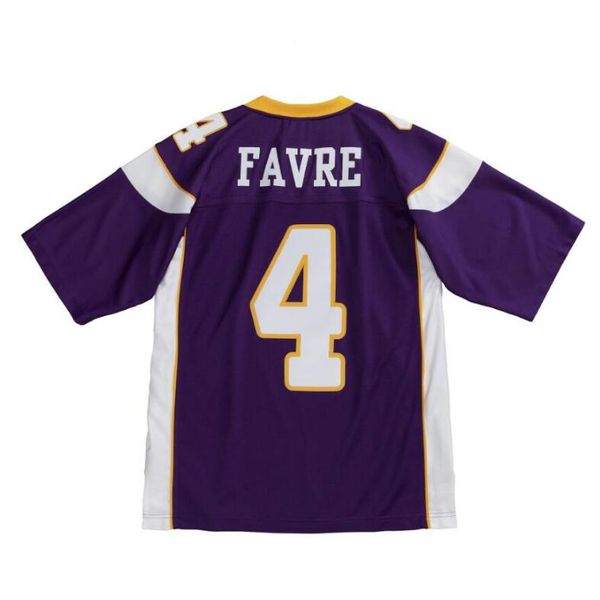 

stitched football jersey 4 brett favre 2010 mitchell & ness retro rugby men women youth s-6xl jerseys, Black;red