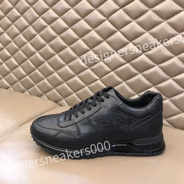 

luxury quality sneakers fashion platform shoes embossed letter sneaker men women trainers genuine leather casual shoe rd0806, Black