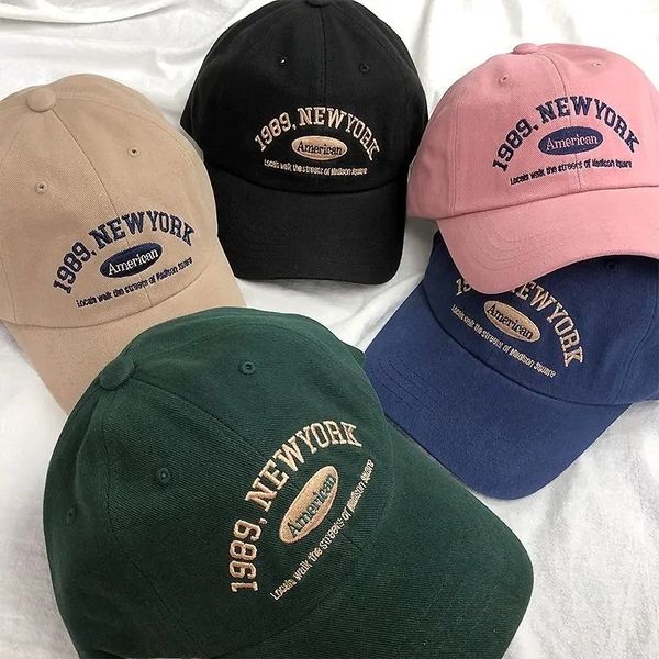

ball caps cotton baseball cap for men and women fashion 1989 york american embroidery hat casual retro 230808, Blue;gray
