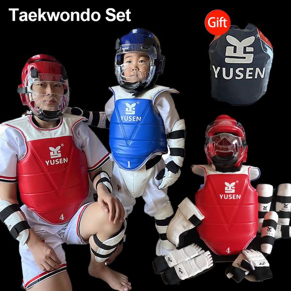 

protective gear taekwondo 5pcs set taekwondo protective gear helmet armor kickboxing boxing glove taekwondo equipment head protector 230808