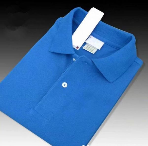 

2021 fashion women men solid color polo shirts crocodile embroidery tee business blouse mens clothing short sleeve shirt s5x3057037, White
