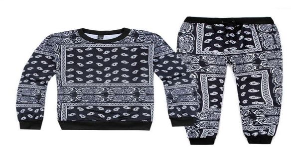 

hip hop womenmen jogger pantssweatshirt paisley graphic bandana tracksuit sweatpants hoody cashew floral streewear sxxl r240114627320, Gray