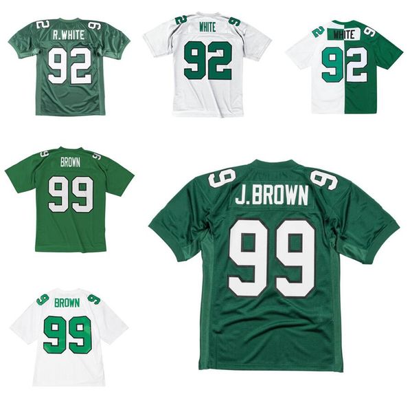 

stitched football jersey 99 jerome brown 1990 1991 mitchell & ness retro rugby jerseys men women youth s-6xl, Black;red