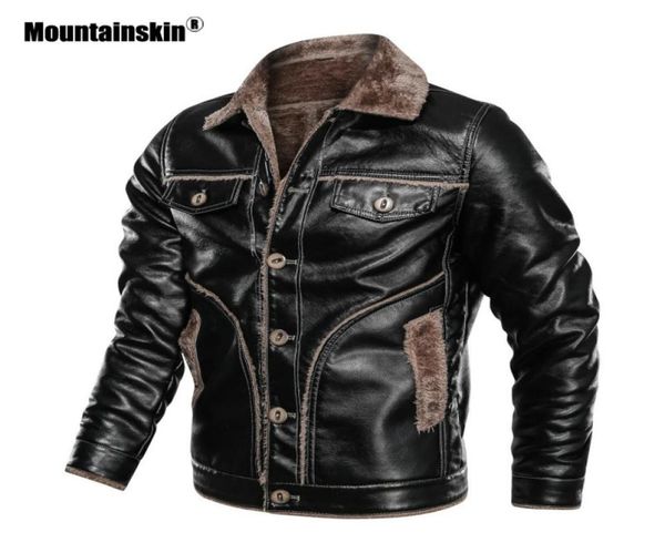 

men039s fur faux winter thick pu jacket mens motorcycle leather fleece warm coats male brand clothing sa8501710019, Black