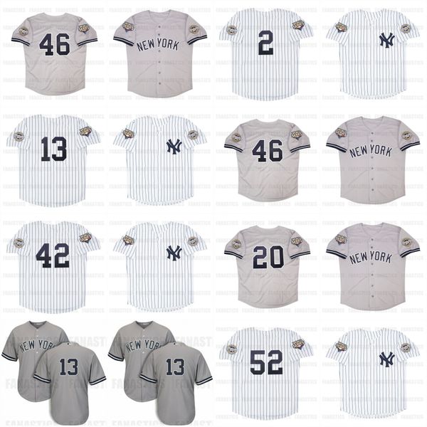 

2009 2019 world series ny yankees jersey 2 derek jeter 13 alex rodriguez 20 jorge posada 42 mariano rivera 46 andy pettitte 52 cc sabathia 5, Blue;black