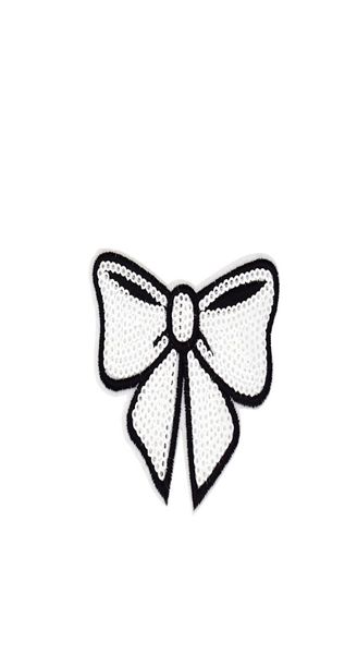 

10pcs bowknot sequined patches for clothing iron on transfer applique patch for jeans bags diy sew on embroidery kids stickers9083803, Black