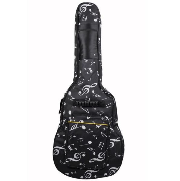 

waterproof oxford guitar carry bag double straps padded gigbag for acoustic guitar music notes pattern5225508