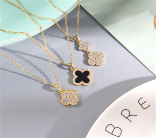 

luxury designer double letter pendant necklaces 18k gold plated crysatl pearl rhinestone sweater necklace for women wedding party 3802825, Silver
