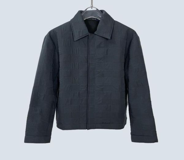 

cotton black jacket man women fashion checkerboard coat oversize style damier embroidery outerwear fzjk1578113032, Black;brown
