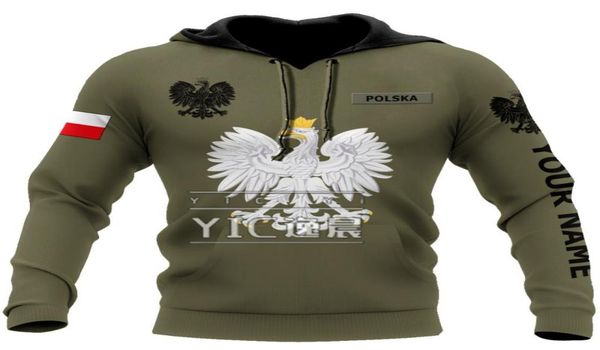 

men039s hoodies sweatshirts custom name 3d print poland polynesian tribal hooded fashion harajuku streetwear funny cas7779946, Black