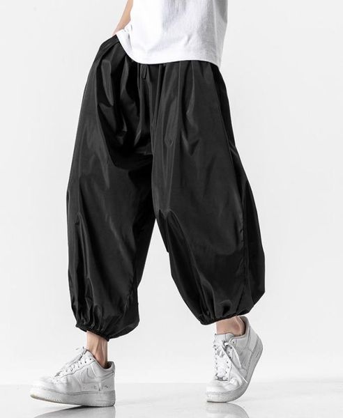 

new hip hop baggy wide crotch harlan pants men women plus size wide leg trousers new casual loose crosspants plus size xxxxxl7490459, Black
