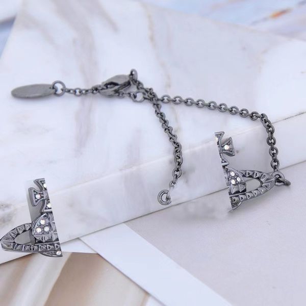 

luxury designer bracelet trendy for women stainless steel plated gold silver heart shape mens bracelets inlaid diamond bracelets for men wom, Black