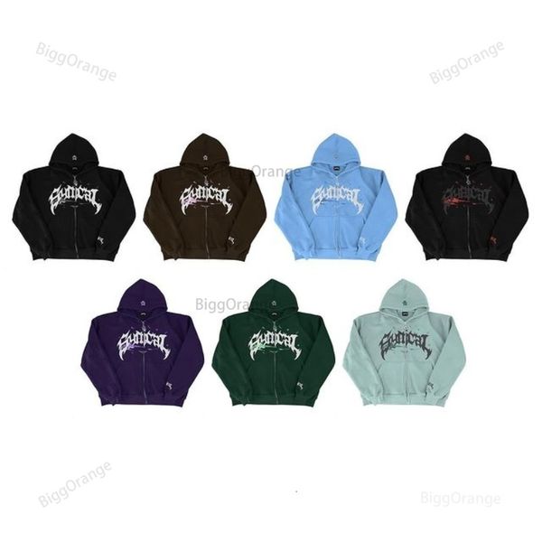 

womens hoodies sweatshirts letter print zip up hoodie women clothing high street vintage hip hop loose casual sweatshirt clothes 230808, Black