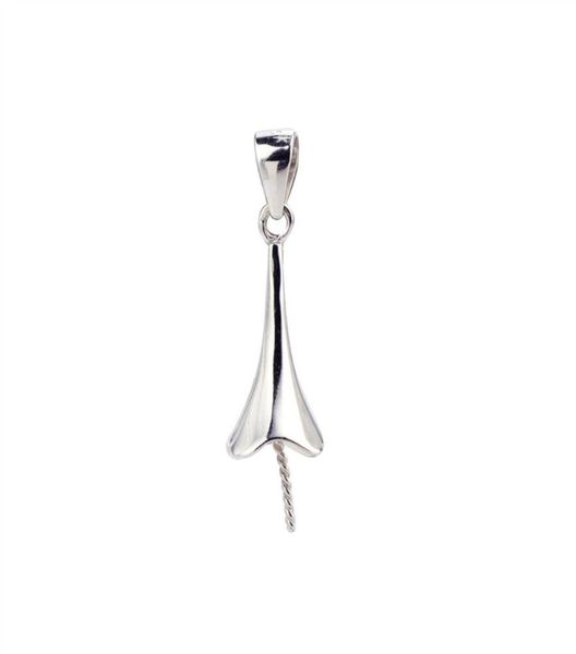 

10 pieces pendant pearl mounting 925 sterling silver jewellery blanks pendant base for half drilled pearls5356859, Slivery;crystal