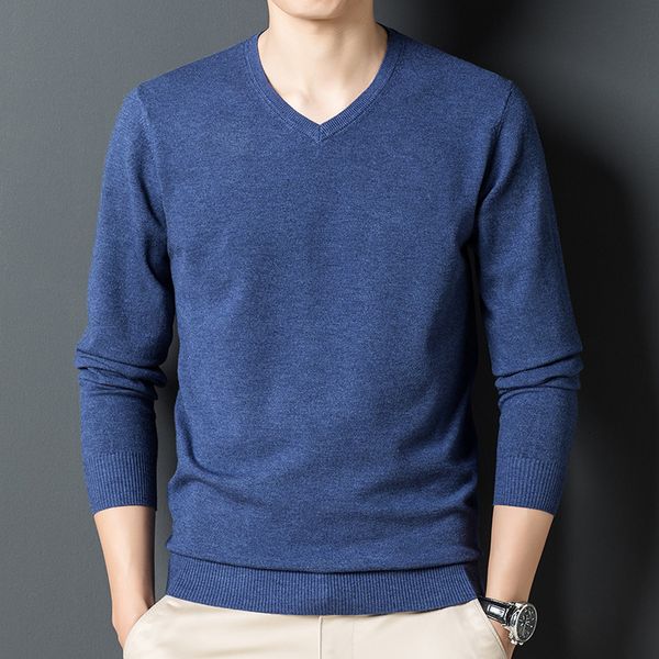 

mens sweaters 10 colors autumn woolen classic style business casual pullover vneck thin sweater male brand bottoming shirt 230808, White;black