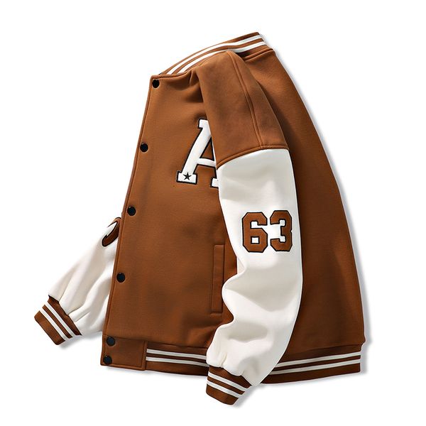 

mens jackets baseball suit spring and autumn coat trendy loose casual 230809, Black;brown