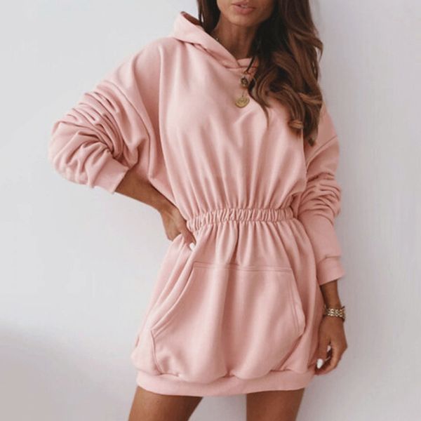 

men's hoodies sweatshirts autumn winter fashion woman sweatshirt dress casual warm thicken long sleeve hooded longsleeved hoodie vestid, Black