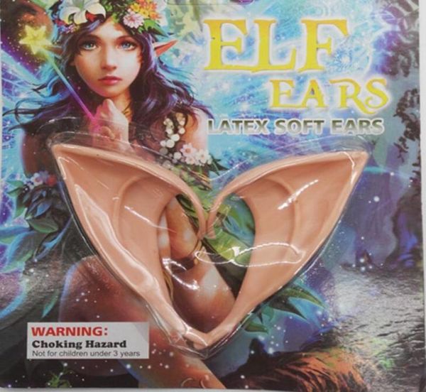 

1 pair ears halloween party diy cosplay decorations fairy ear latex fake ears halloween christmas party costume props8345421, Silver