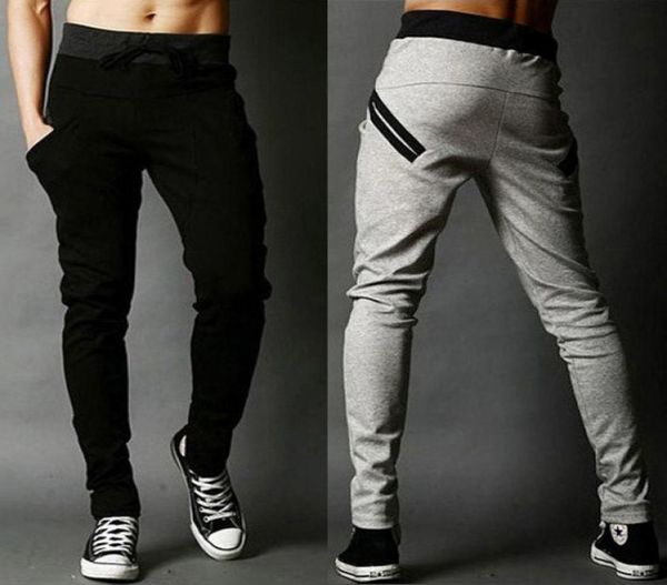 

new men039s hip hop sweatpants fitness joggers 2020 spring male side stripe high street hip long trousers harem pants sweatpant8104153, Black