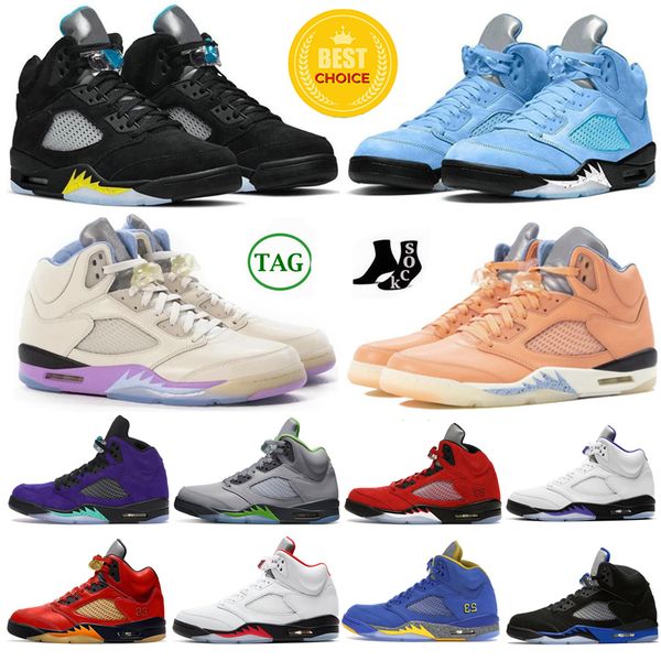 

jumpman 5 5s retro basketball shoes mens dark concord sail white stealth racer blue gore tex black cement metallic raging bull red safety or