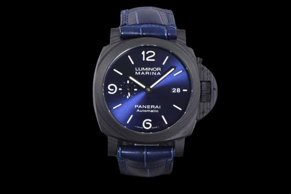 

aaaaa vs pam1664 luxury mechanical movement watch panera swiss automatic sapphire mirror size 47mm 13mm imported cowhide designers es wrist, Slivery;brown