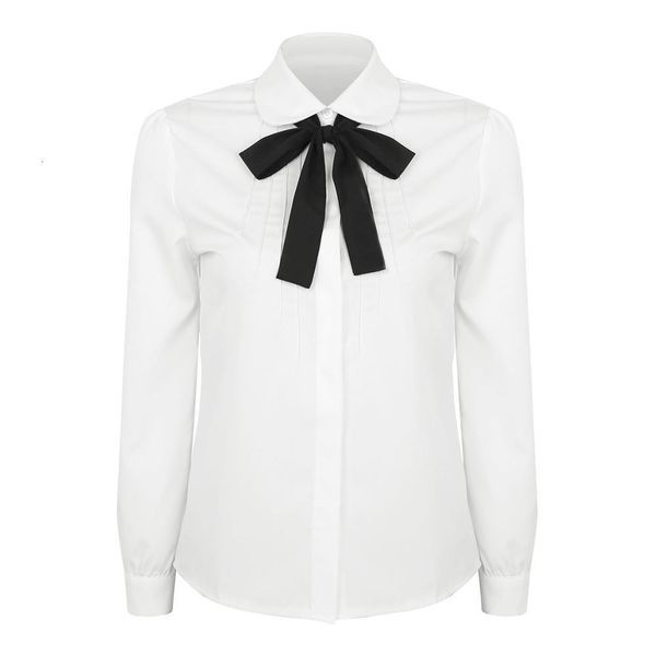 

women's blouses shirts fashion female elegant bow tie white blouses chiffon peter pan collar casual shirt ladies blouse summer blouses