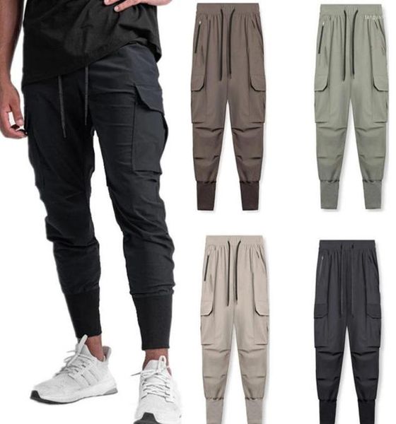 

men039s pants 2022 sports men39s fitness thin four elastic loose feet running training9794446, Black