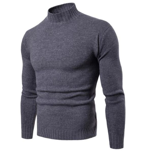 

drop mens sweaters 2018 winter solid color turtleneck sweater men clothing brand knitted pullover men sweater pull homme5633144, White;black