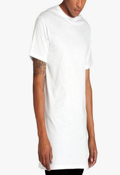 

2019 men rock tshirt extended length longline tshirt summer style mens hip hop tshirt streetwear clothing hight quality tee1945821, White;black