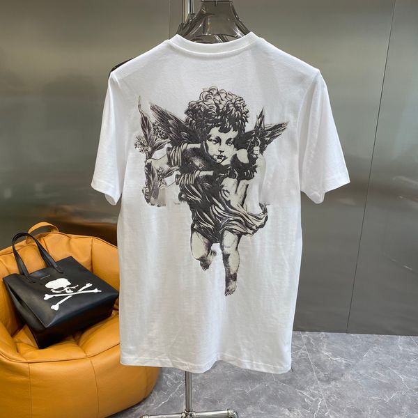 

summer fashion high street cotton t-shirt sweatshirt t-shirt pullover t-shirt breathable men and women cartoon print casual short sleeve t-s, White;black