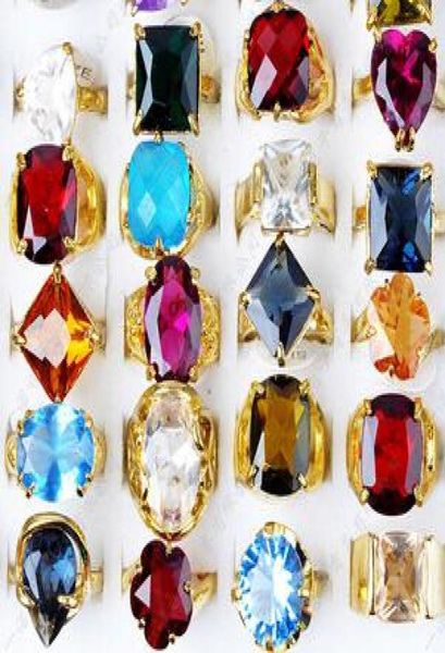 

fashion jewelry vintage ring colorful crystal zircon natural stone centre rings ancient silver gemstone rings3174493, Golden;silver